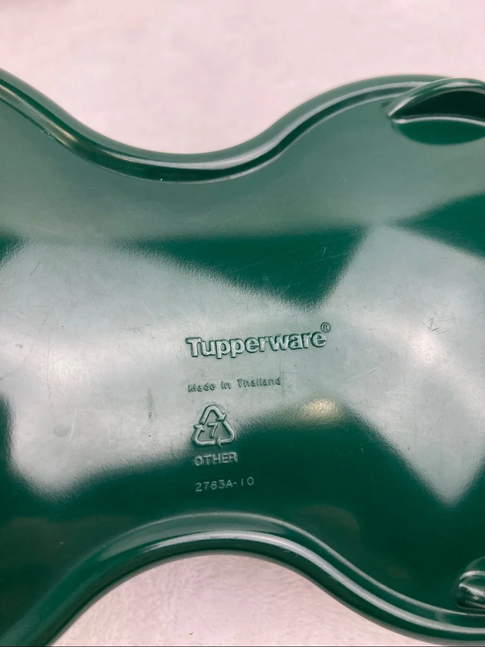 Vintage Tupperware Spoonz Hunter Green Double Spoon Rest Holder 2763A-10